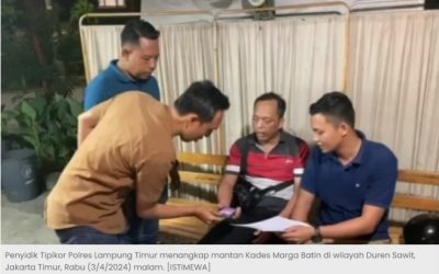 Korupsi Dana Desa, Mantan Kades di Lampung Timur Ditangkap di Jakarta