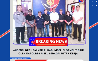 Polres Sambut Baik Audiensi DPC LSM KPK RI Kabupaten Nias Selatan